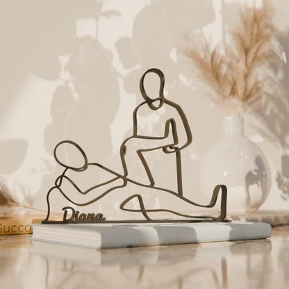 Physical Therapist - Customized Line Art Figure