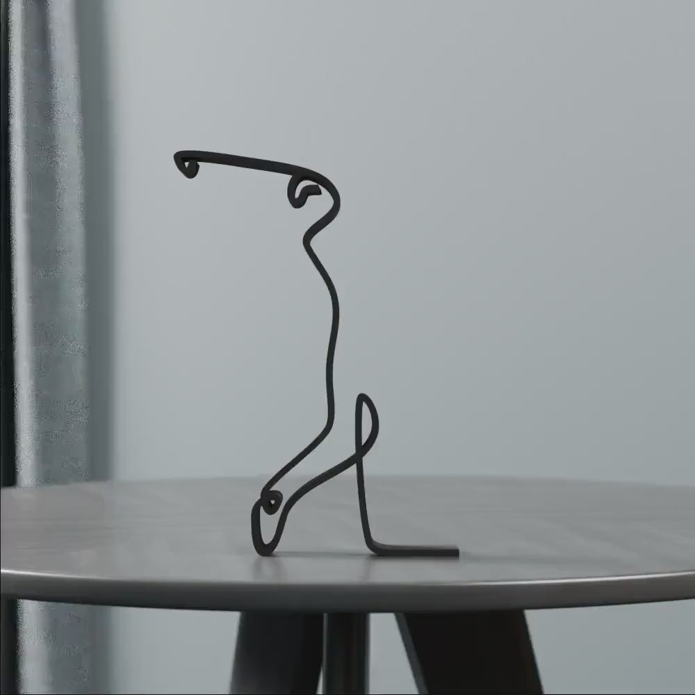 Golf Player - Customized Line Art Figure