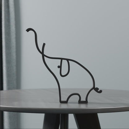 Picasso's Elephant - Line Art Figure