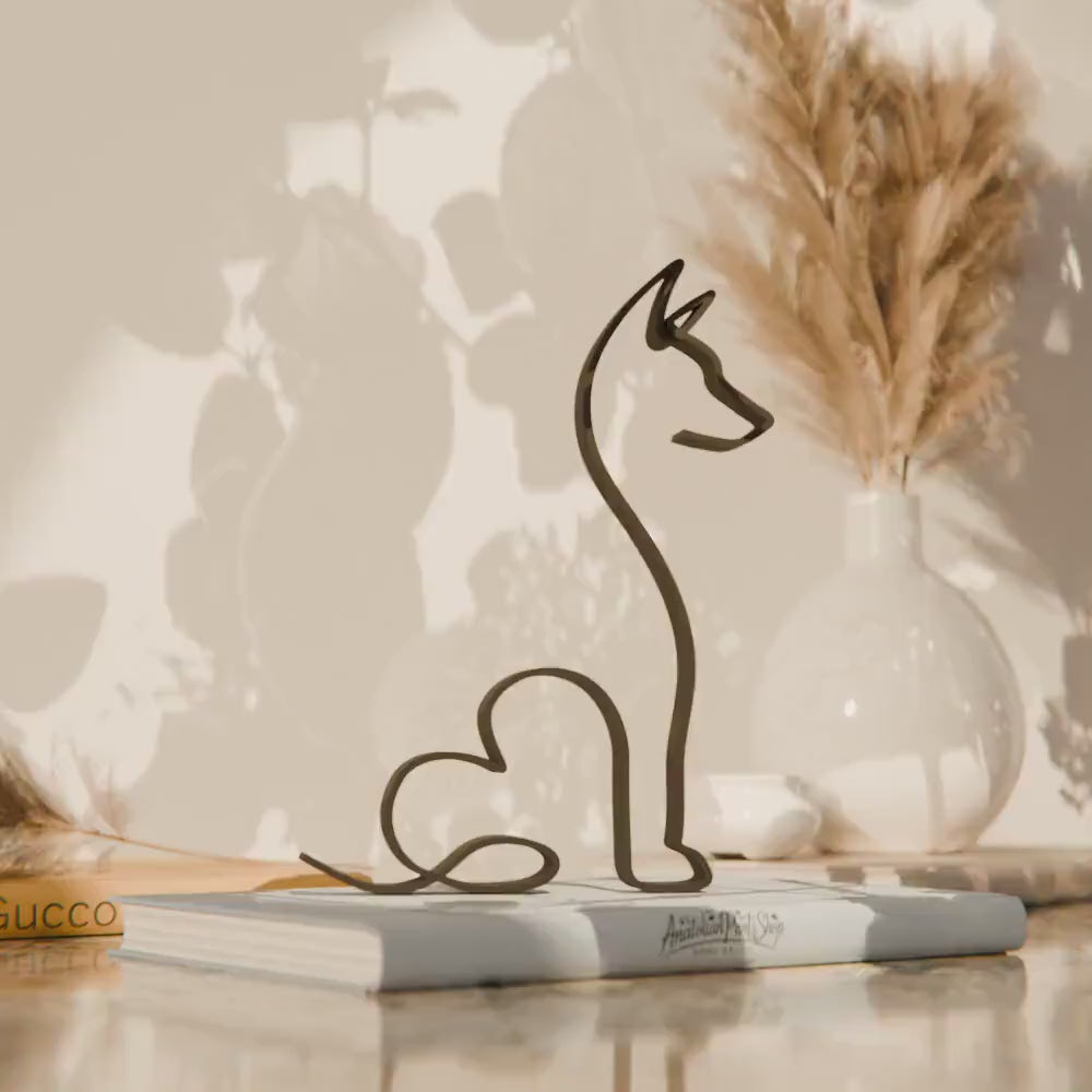 Basenji Dog 15 - Line Art Figure