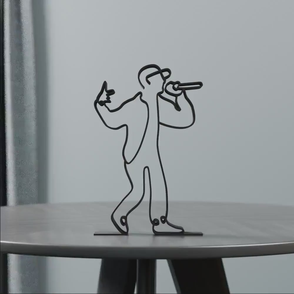 Rapper - Customized Line Art Figure