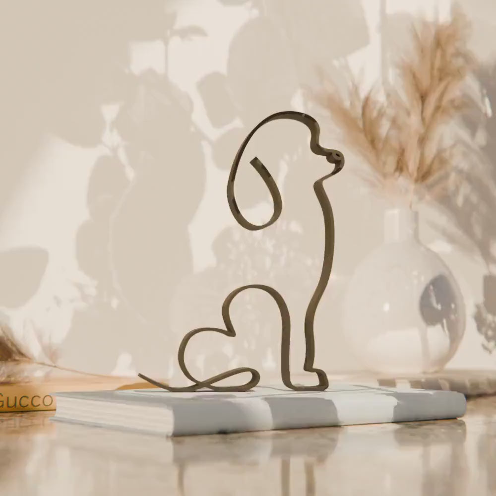 Poodle Dog 01 - Line Art Figure