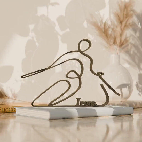 Skier - Customized Line Art Figure