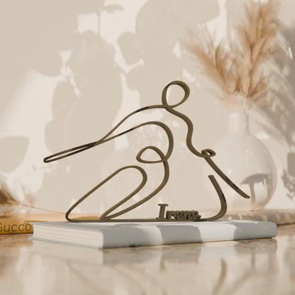 Skier - Customized Line Art Figure