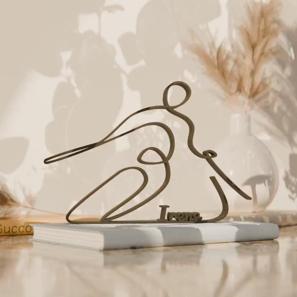 Skier - Customized Line Art Figure