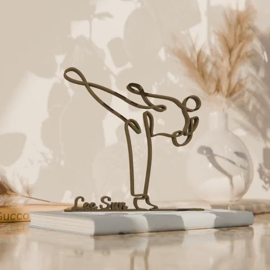Taekwondo Practitioner - Customized Line Art Figure