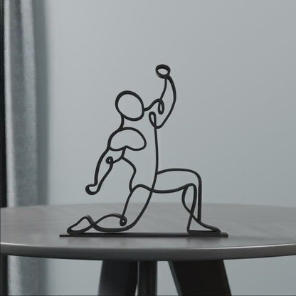 Wrestler - Customized Line Art Figure