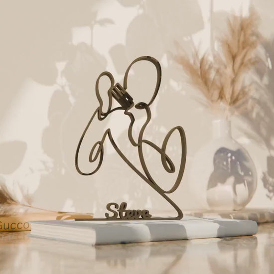 Harmonica Player - Customized Line Art Figure