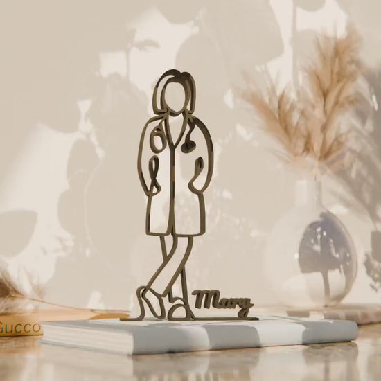 Female Doctor - Customized Line Art Figure