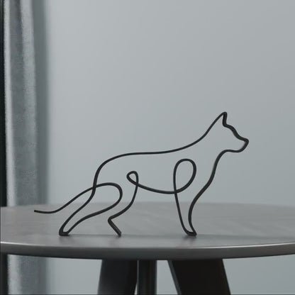 German Shepherd Dog 82 - Line Art Figure