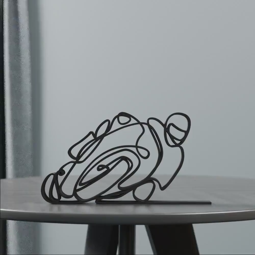 Motorbiker - Customized Line Art Figure