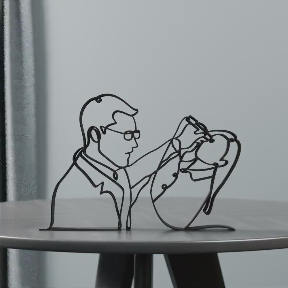 Ophthalmologist Ocular Sonographer - Customized Line Art Figure