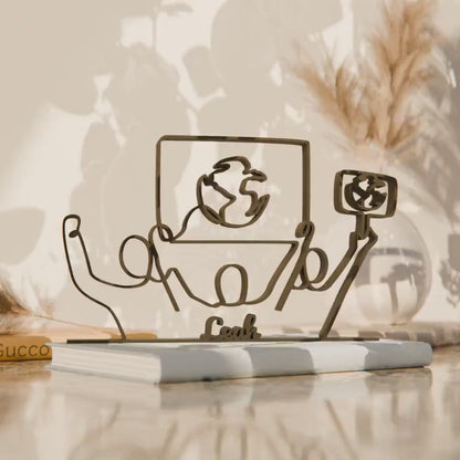 Eco Activist 02 - Customized Line Art Figure