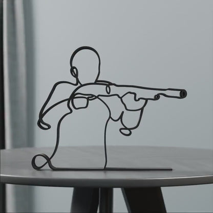 Shooter - Customized Line Art Figure