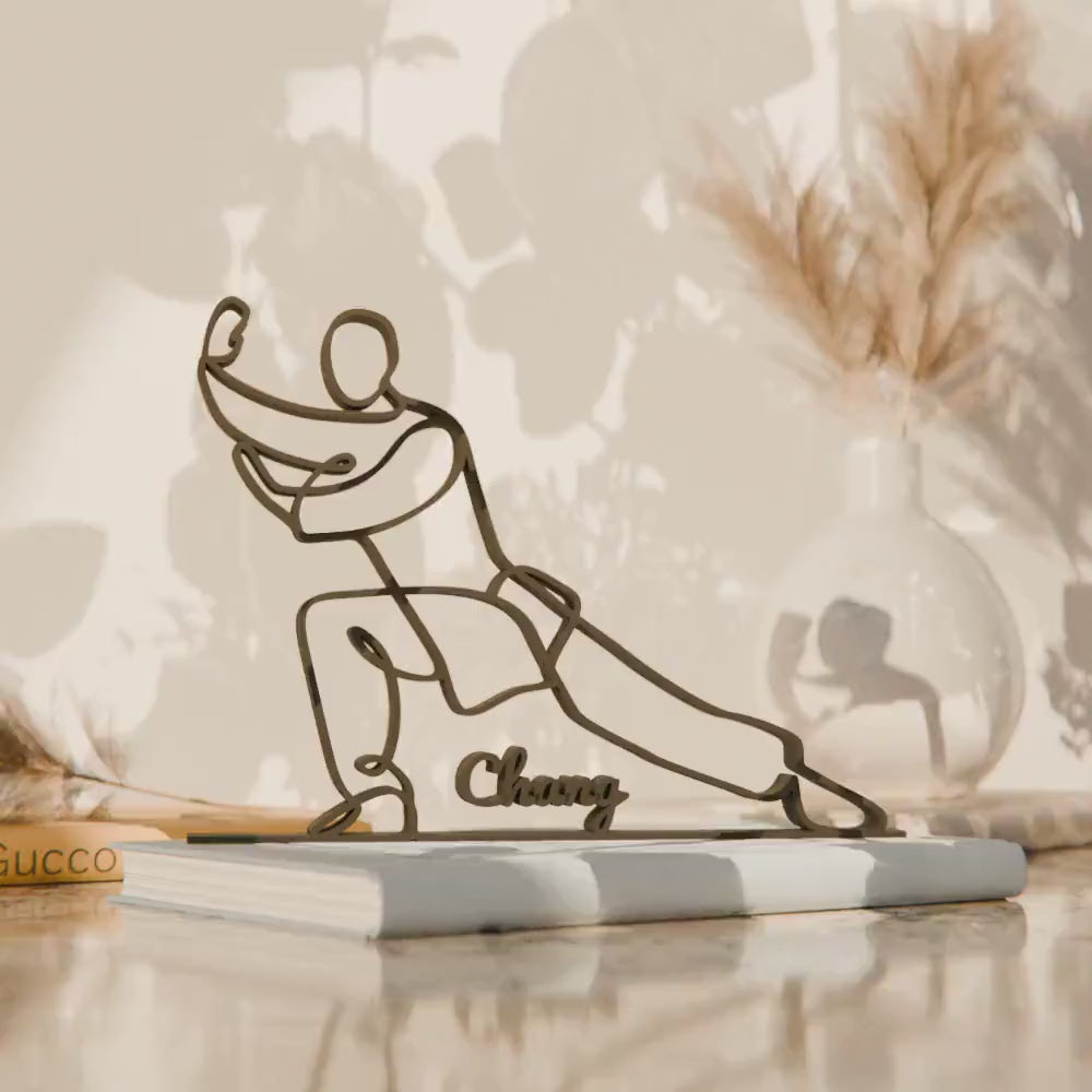 Tai Chi Practitioner - Customized Line Art Figure