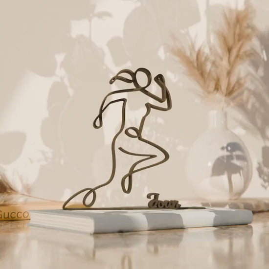 Female Runner - Customized Line Art Figure