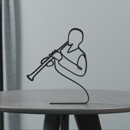 Oboe Player - Customized Line Art Figure