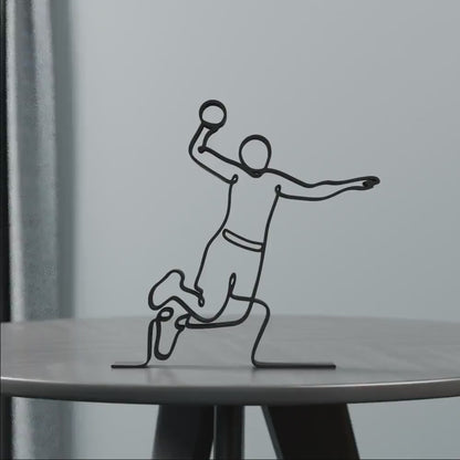 Handball Player - Customized Line Art Figure