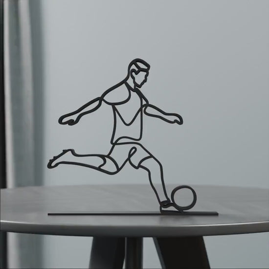 Soccer Player - Customized Line Art Figure