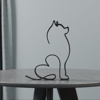 Pomeranian Dog 12 - Line Art Figure