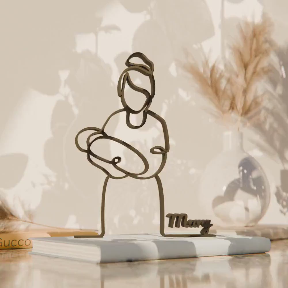 Midwife - Customized Line Art Figure