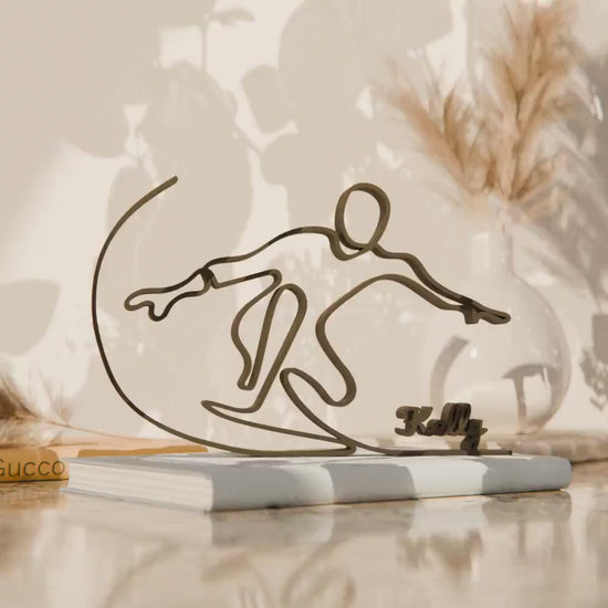 Surfer - Customized Line Art Figure