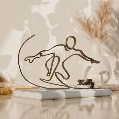 Surfer - Customized Line Art Figure