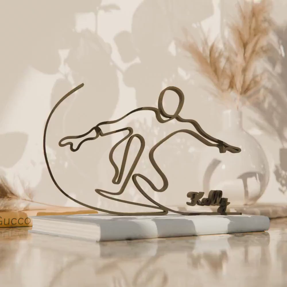 Surfer - Customized Line Art Figure