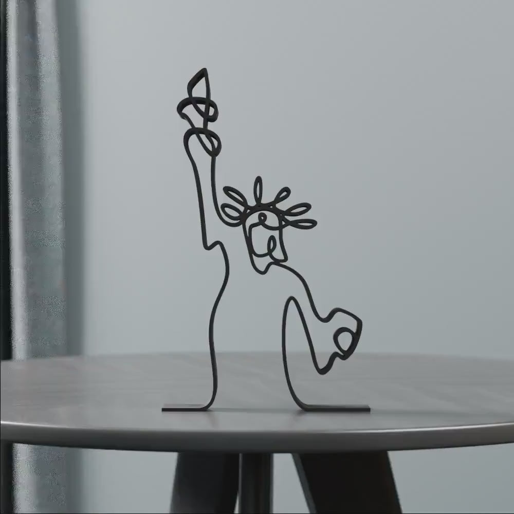 Statue of Liberty - Customized Line Art Figure