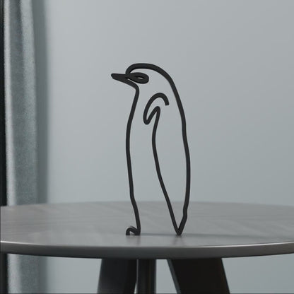 Picasso's Penguin - Line Art Figure