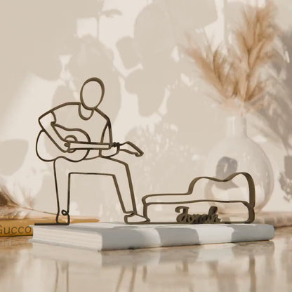 Street Musician - Customized Line Art Figure