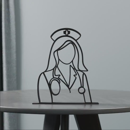 Nurse - Customized Line Art Figure