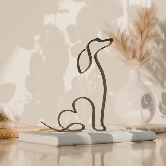 Afghan Hound Dog 06 - Line Art Figure