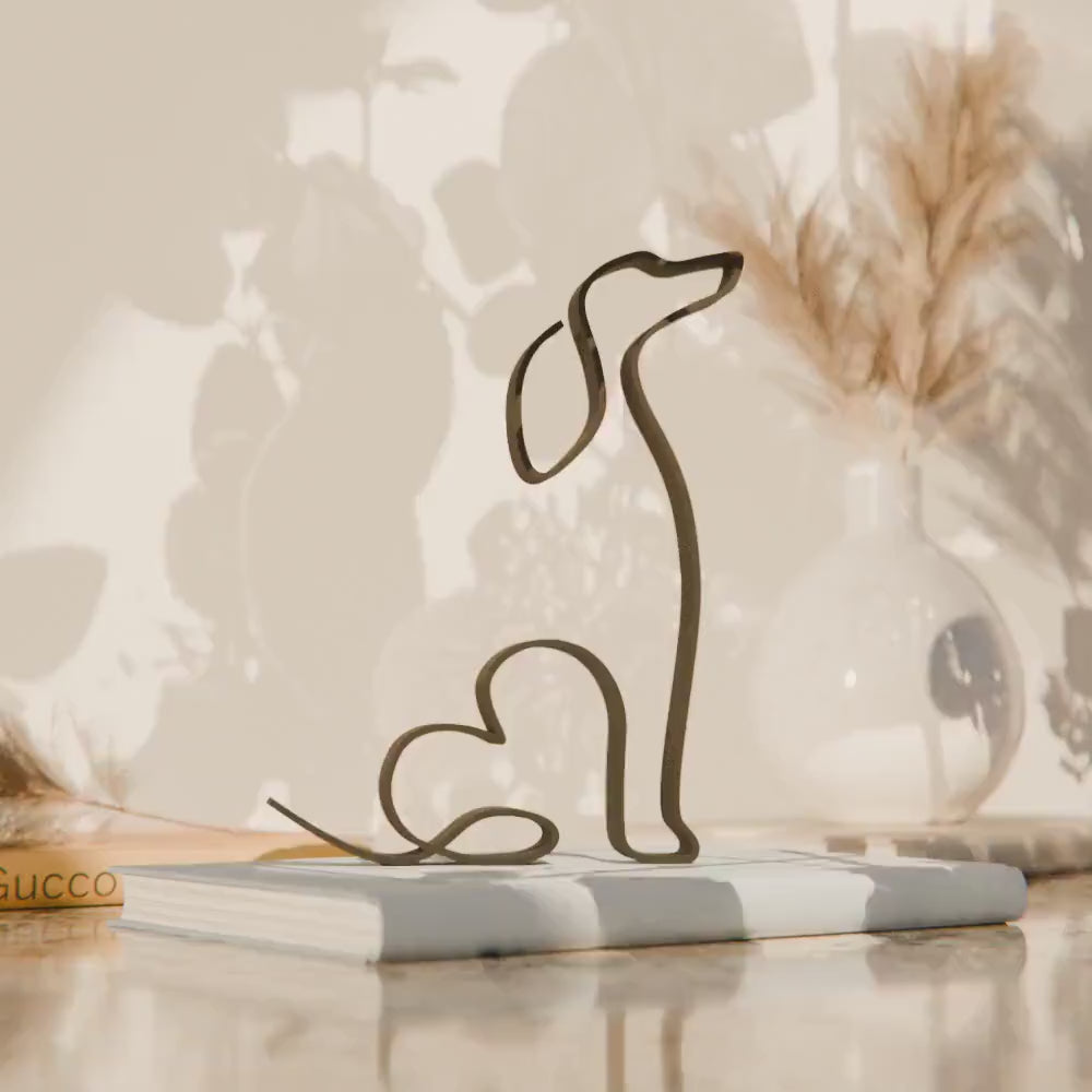 Afghan Hound Dog 06 - Line Art Figure