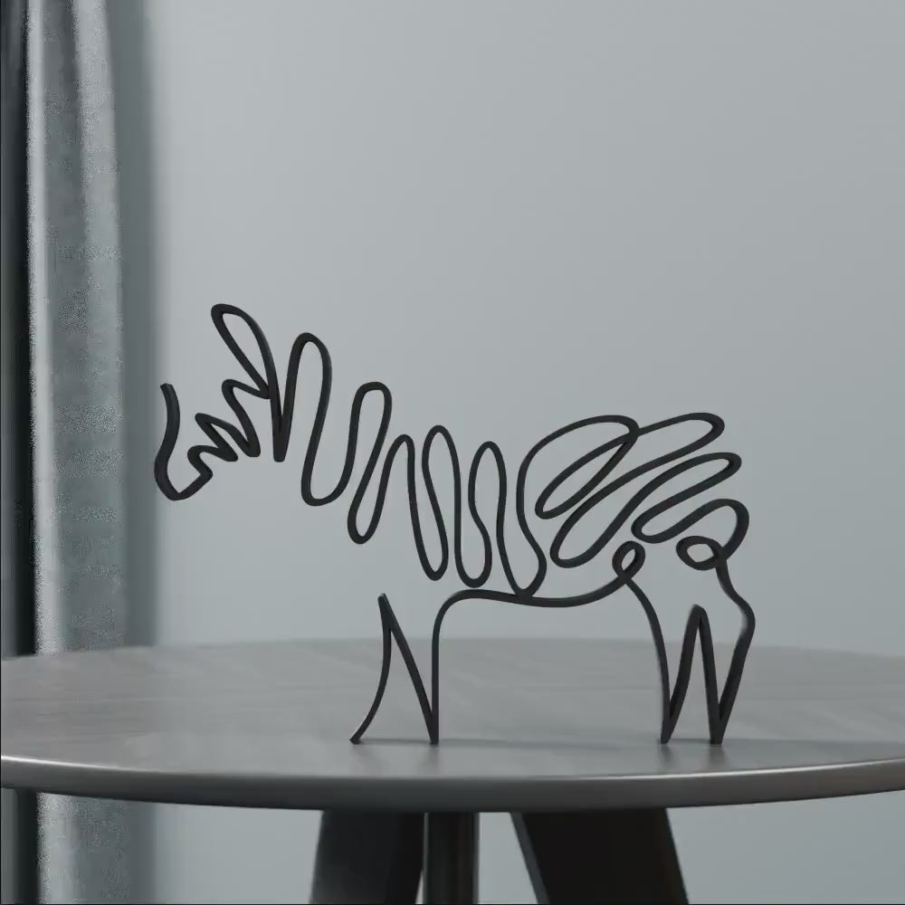 Zebra - Line Art Figure