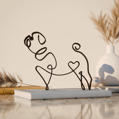 Anatolian Gift BoxPug Dog 79 - Line Art Figure