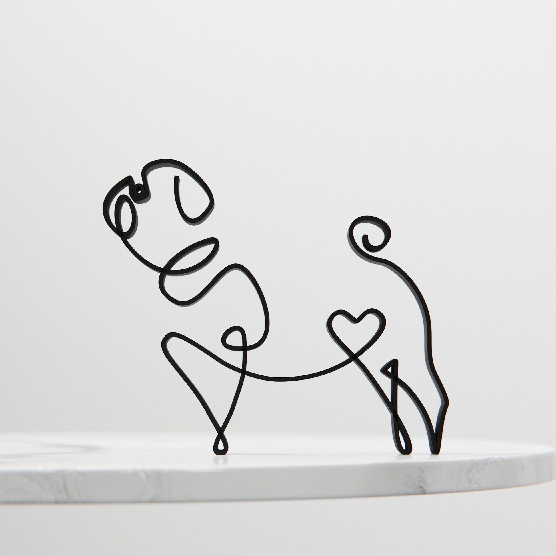 Anatolian Gift BoxPug Dog 79 - Line Art Figure