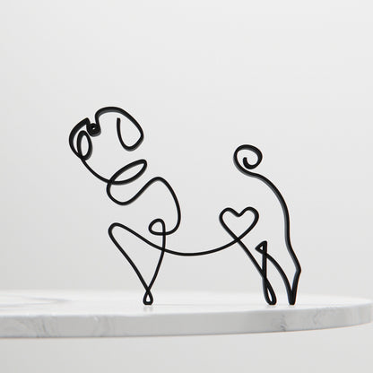 Anatolian Gift BoxPug Dog 79 - Line Art Figure