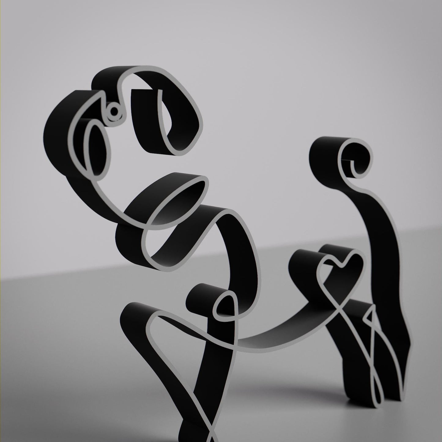 Anatolian Gift BoxPug Dog 79 - Line Art Figure