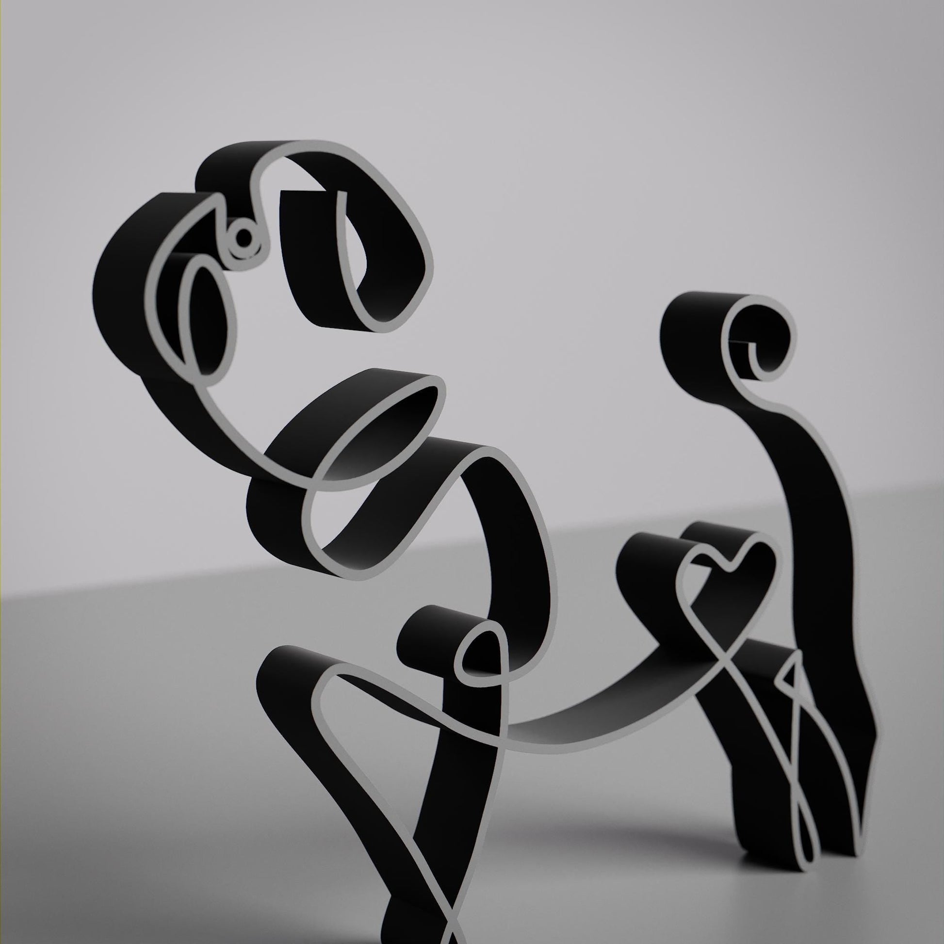 Anatolian Gift BoxPug Dog 79 - Line Art Figure