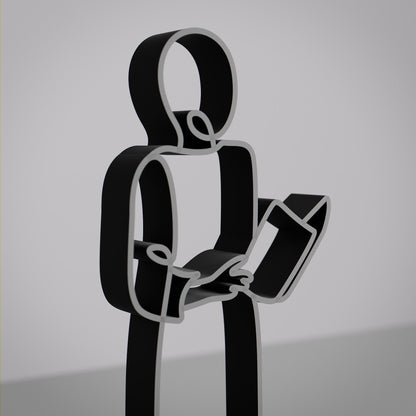 Anatolian Gift BoxReader/Bookworm - Customized Line Art Figure