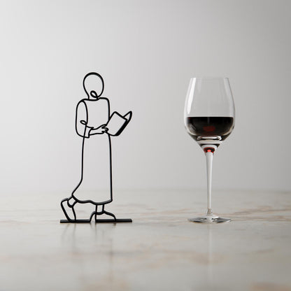 Anatolian Gift BoxReader/Bookworm - Customized Line Art Figure