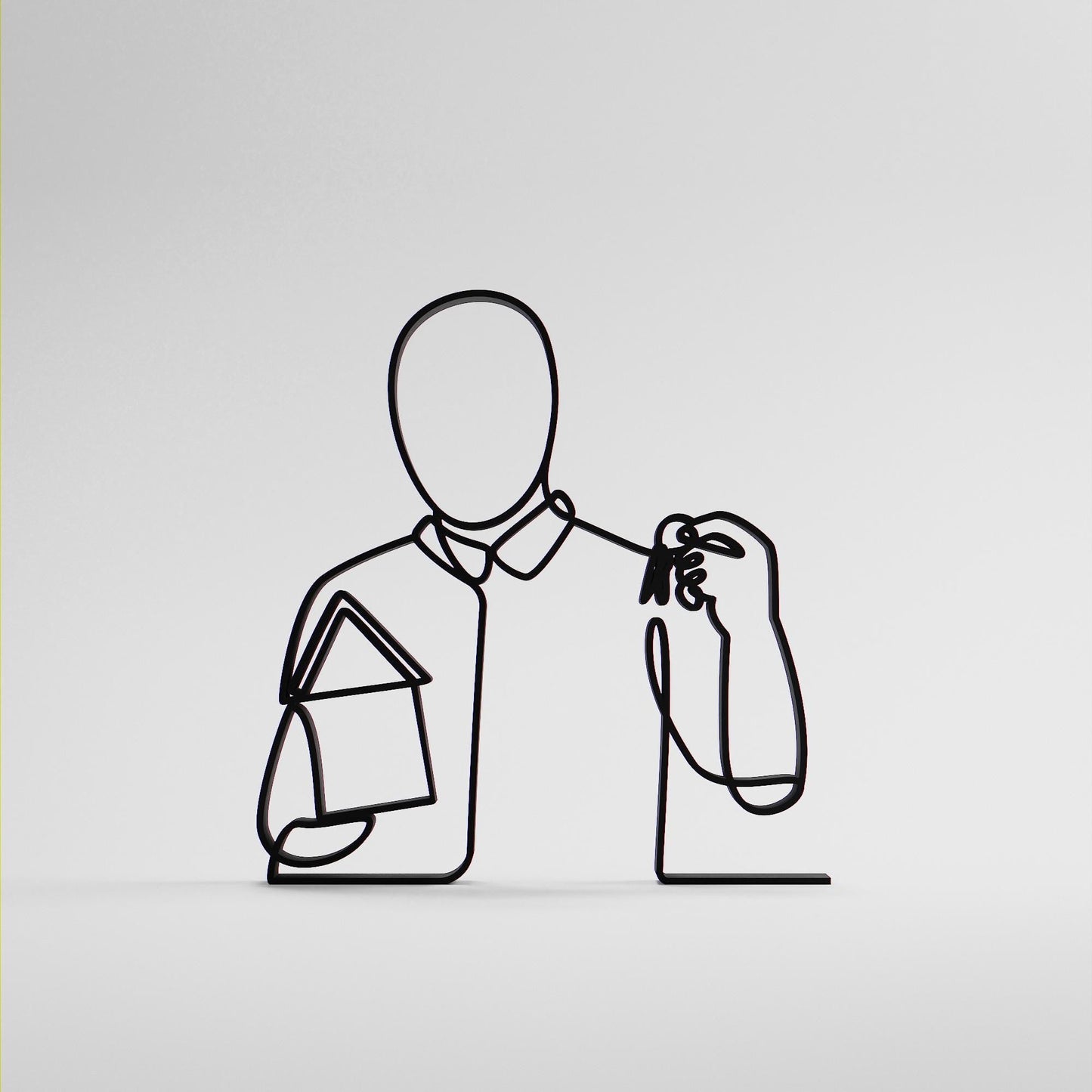 Anatolian Gift BoxReal Estate Agent - Customized Line Art Figure