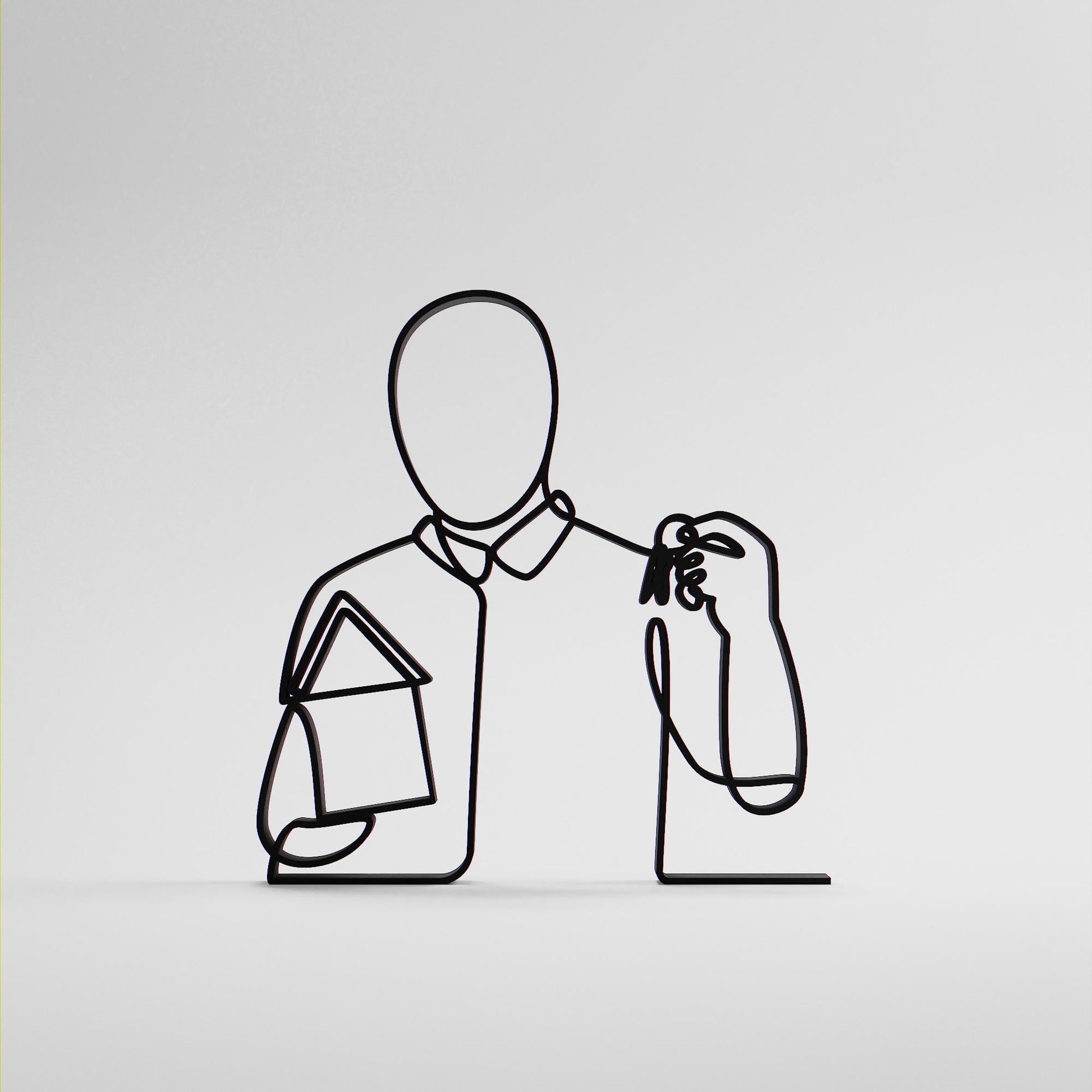 Anatolian Gift BoxReal Estate Agent - Customized Line Art Figure
