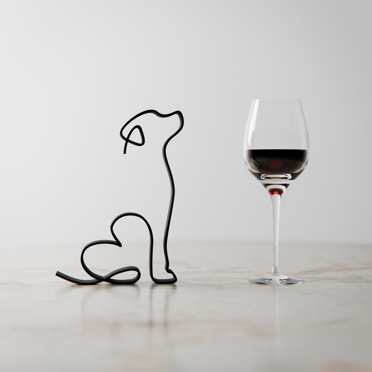 Anatolian Gift BoxRetriever Dog 02 - Line Art Figure