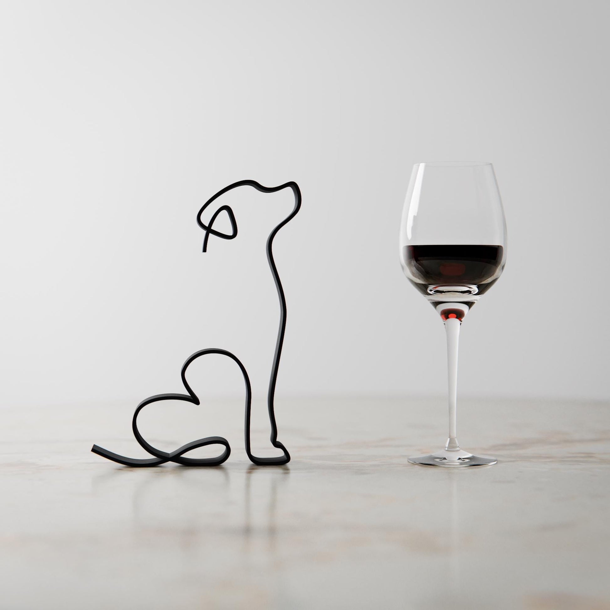 Anatolian Gift BoxRetriever Dog 02 - Line Art Figure