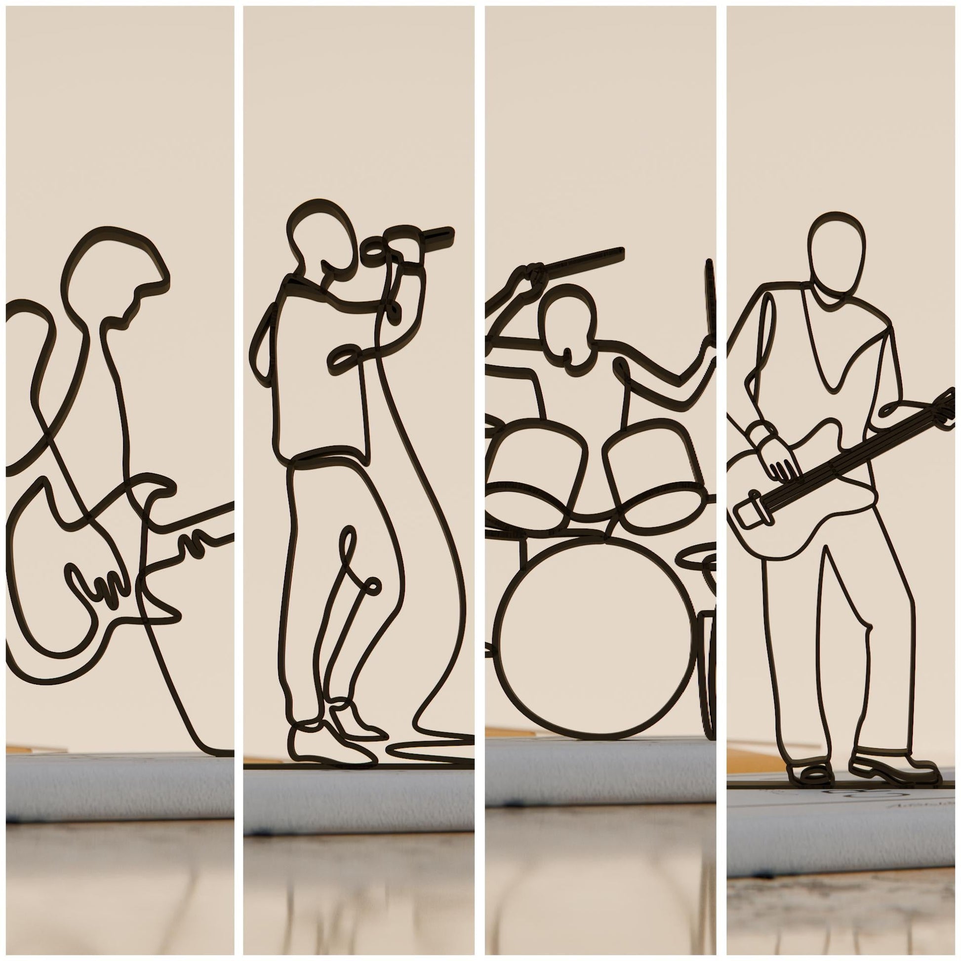 Anatolian Gift BoxRock Band - Customized Line Art Figures