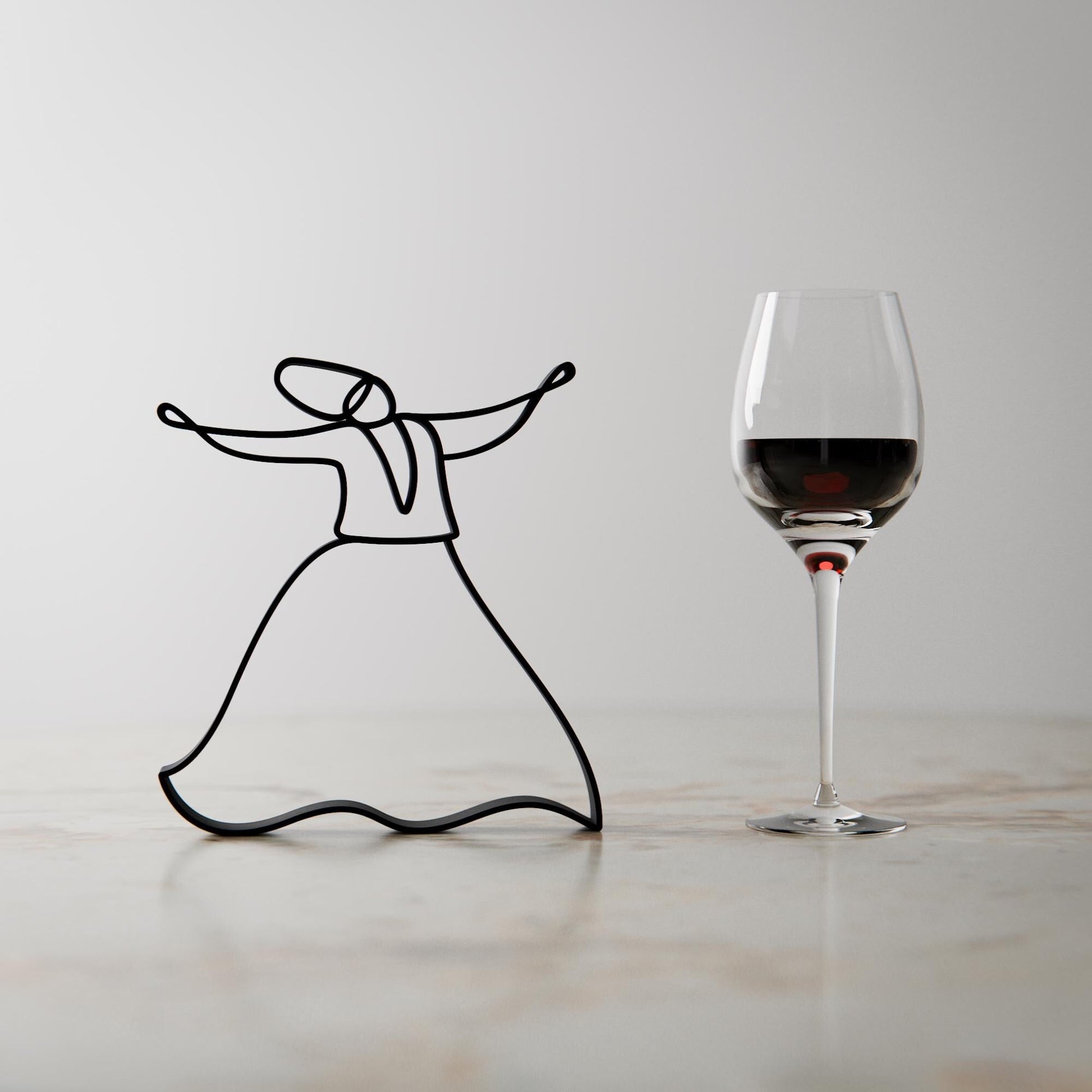 Anatolian Gift BoxRumi - Line Art Figure