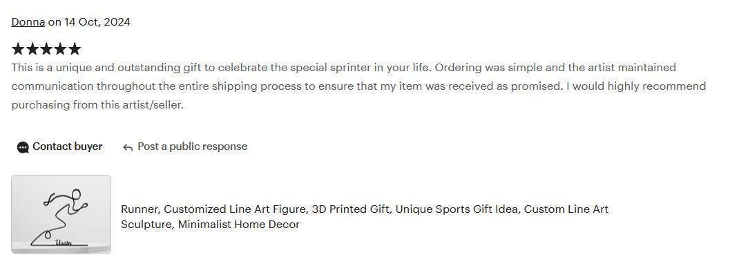 Anatolian Gift BoxRunner - Customized Line Art Figure