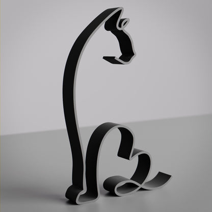 Anatolian Gift BoxRussian Blue Cat 17 - Line Art Figure